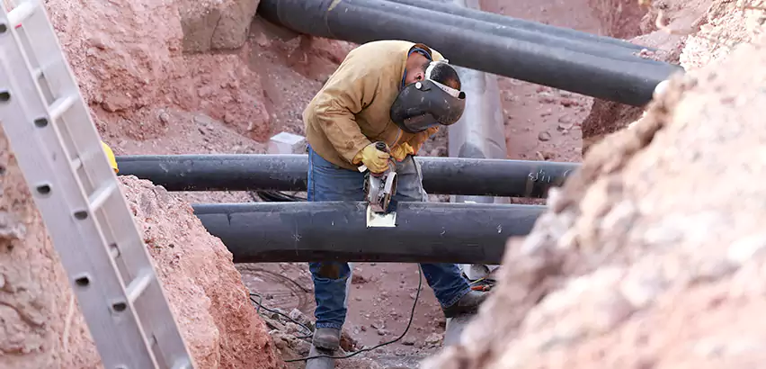 Cast Iron Sewer Pipe Replacement in Burton
